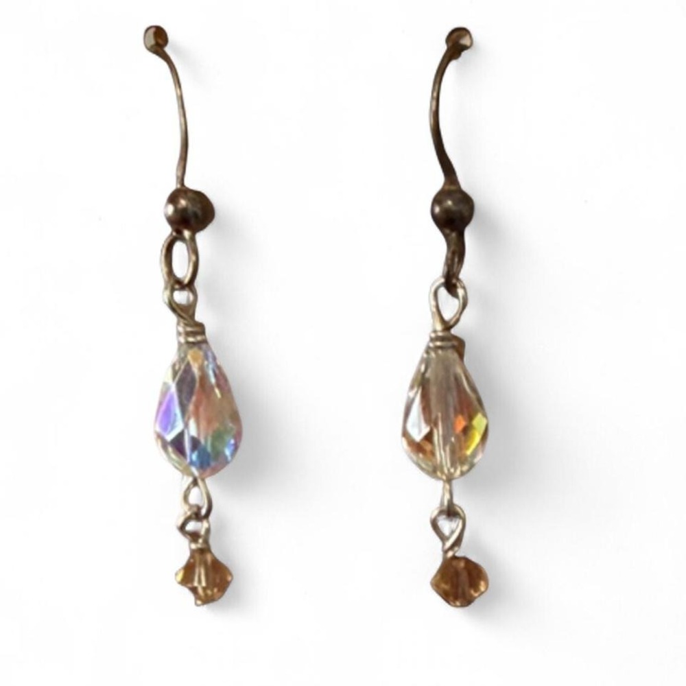 Vintage‎ Handmade Crystal Earrings